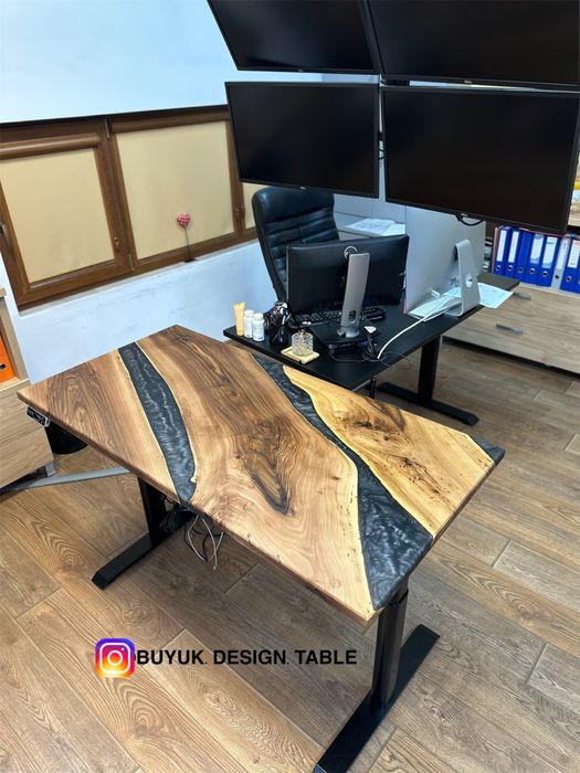 Изработка на маса плот от орех дъб маслина и епоксидна смола