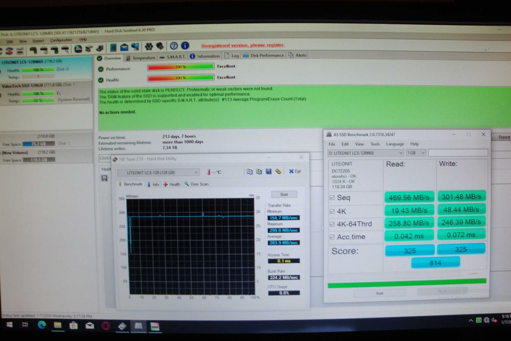 SSD Lite-on 128gb model LCS-128M6S sata 6gb/s carcasa aluminiu