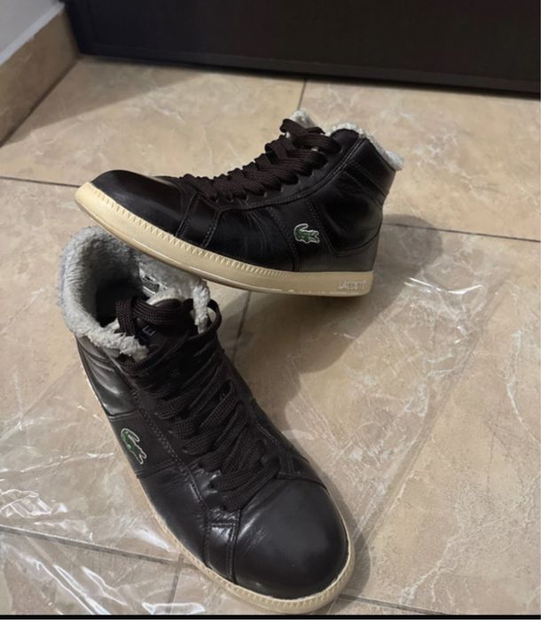 Ghetuțe Lacoste unisex maro, măsura 39,5