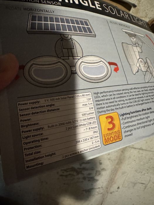 Lampi Solare LED Phenom 55287 / Phenom 55283 - Cu Senzor de Miscare -