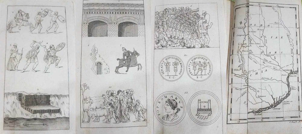 G16-I-Editie veche 1793-IMPARATUL TRAIAN-Res Traiani Imperatori ad Danubium Gestae. Stare buna, gros copertata.