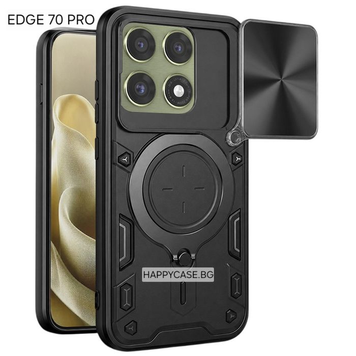 Motorola Edge 70 / 70 Pro / 70 Fusion / GIANT RING Удароустойчив кейс гръб с пръстен
