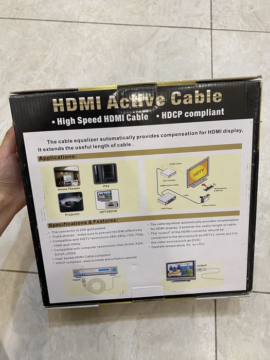 HDMI Active Cable Кабель новая 20 м