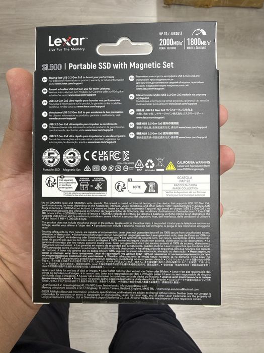 Lexar SL500 Magnetic SSD 2TB | 2000MB/s | MagSafe | USB-C |100% ORGNAL