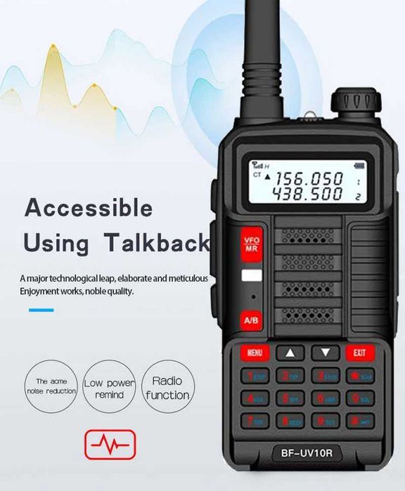 Нови Baofeng 10R PLUS 20W 10000Mah Двубандоа радиостанция до 36 км 12м гаранци