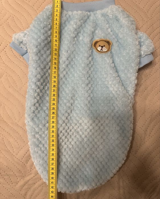 Кучешки ватиран гащеризон р-р Л, пуловерче синьо р-р XXL