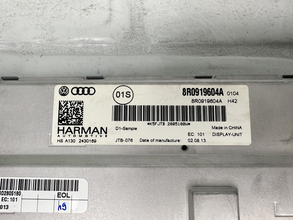 Дисплей навигация AUDI A4 A6 Q5 Q7 8R0919604A