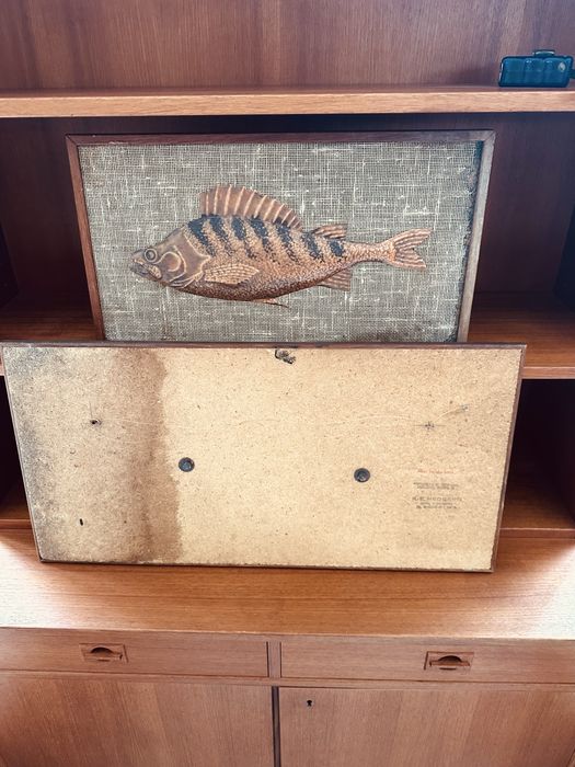 Шведски винтидж декоративни пана с риби от 60-те