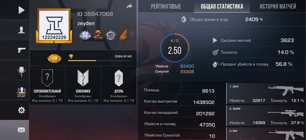 Продажа олд аккаунта в Standoff 2