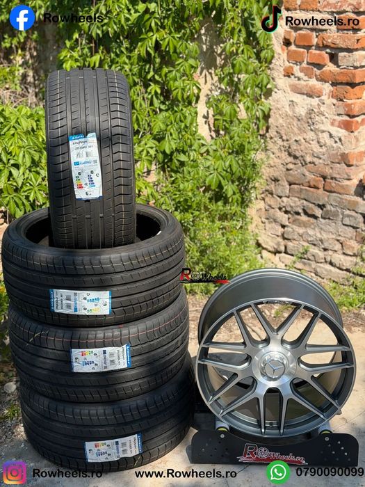 Jante Roti Mercedes 20 R20 W222 W221 W212 W204 W205 CLS W212 W213 GLE GLC W223 W214 Roti Mercedes Benz R20 cu anvelope vara/iarna inclus