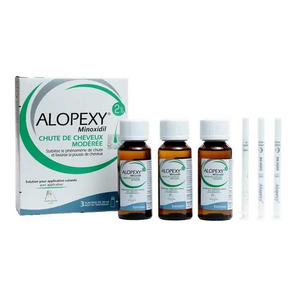 Alopexy 2 %- Minoxidil  Pachet cu 3 flacoane x 60 ml - Nou si Sigilat