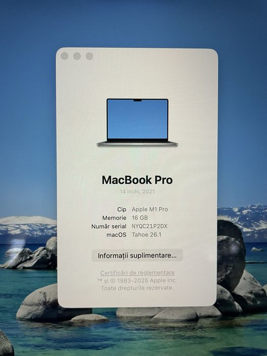 Apple Macbook pro 14” M1 16GB 1T 2021