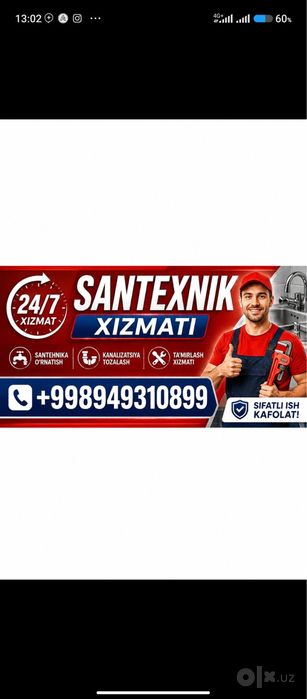 Kanalzatsiya zazorina tozzalash 24/7