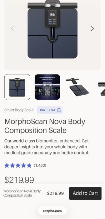 Renpho MorphoScan Nova Body Composition Scale