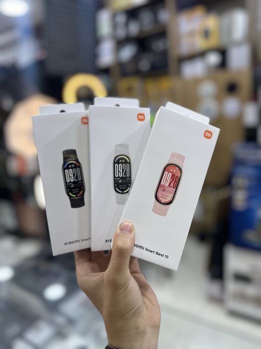 Смарт браслет mi band 10 global version белый розовый черный цвет