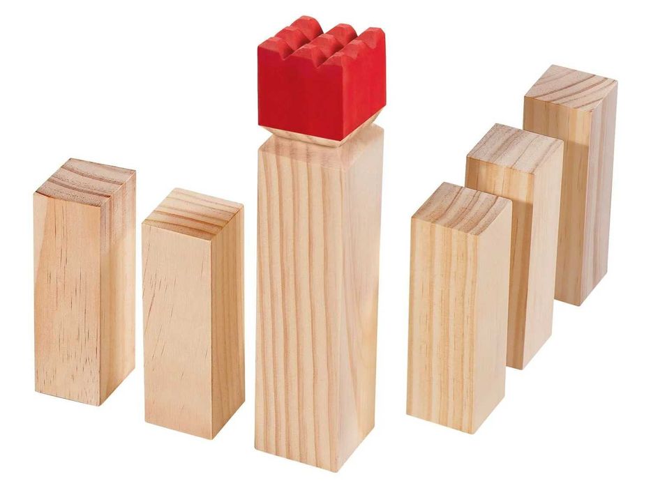 Шведски шах Kubb Game Викингски шах Игрателна дървена куб игра