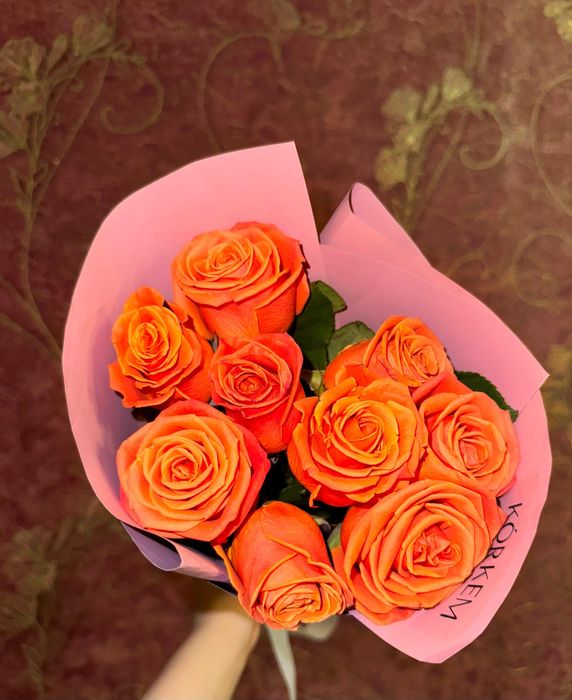 Букет оранжевых роз