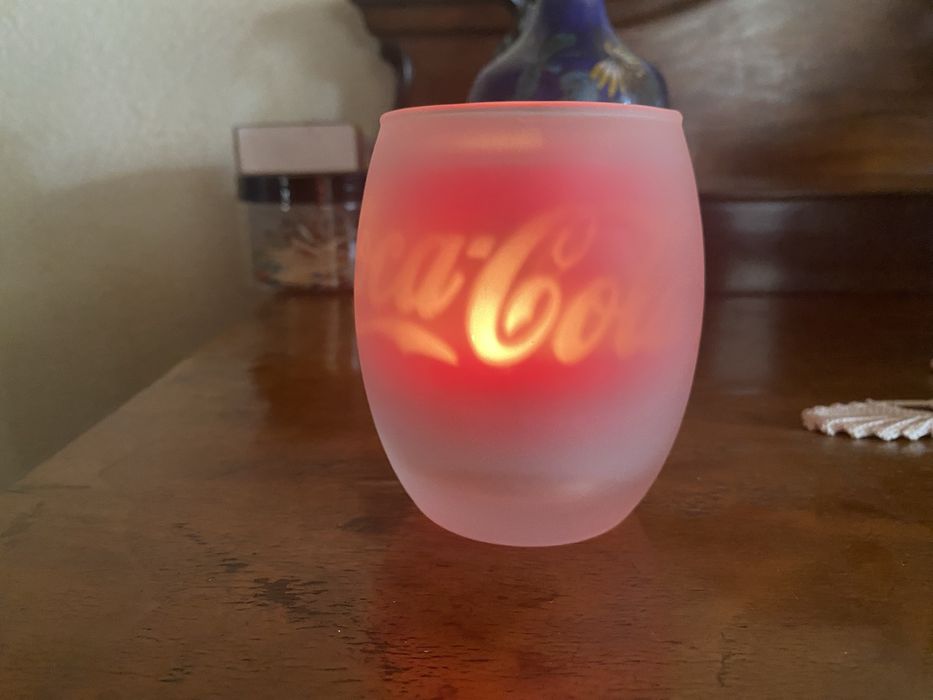 Suport sticla lumanari pastila cu Coca Cola