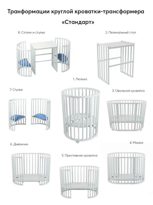 Детская кроватка трансформер