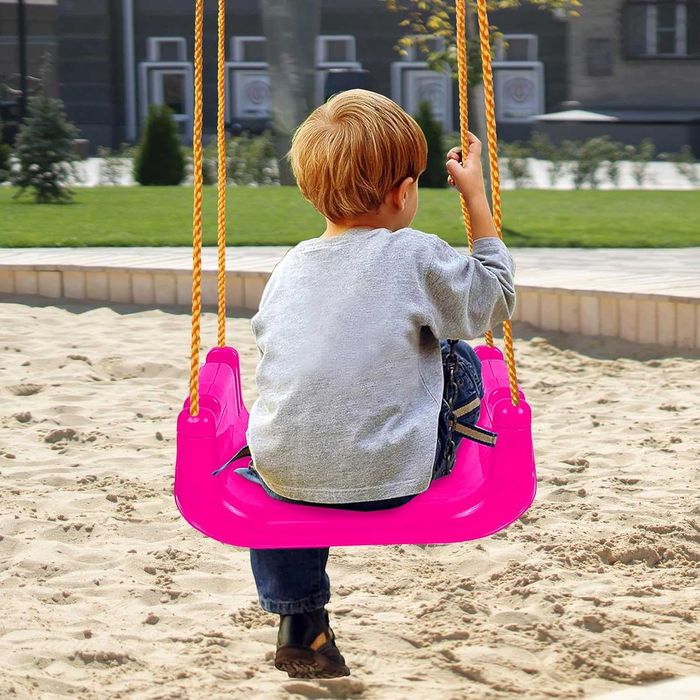 Детска люлка 3-в-1 KINSPORY – расте заедно с детето (тъмно розова)