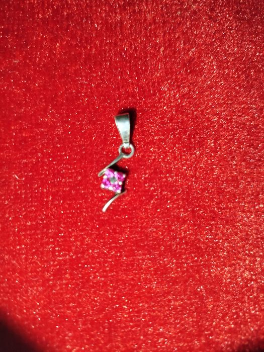 Серебряный кулон с рубинами 925 проба