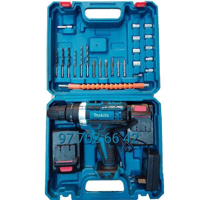 Ударный аккумуляторный шуруповерт MAKITA 48 v с набором.  Shurupavyort