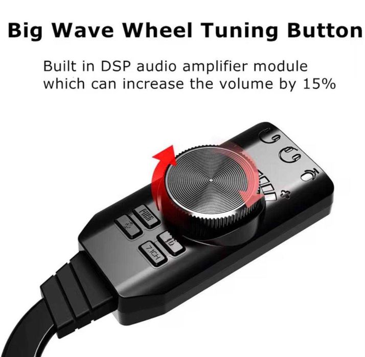 Внешняя звуковая карта PALMEXX AY35 DSP 24bit,USB2.0,7.1CH,GS3 Mark II