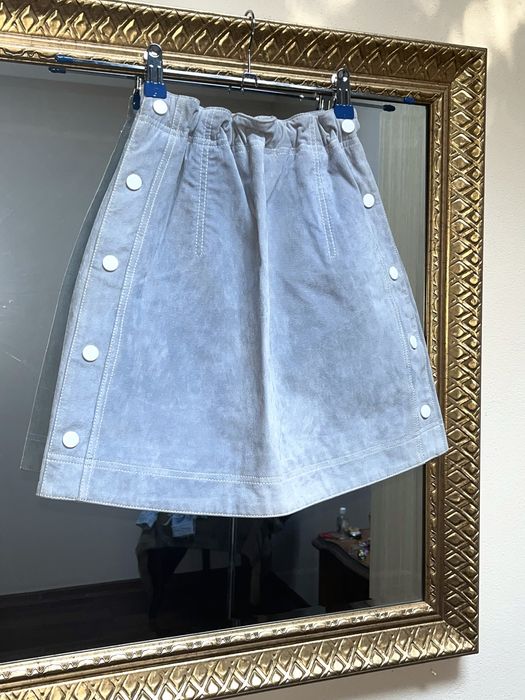 Fustă Mango, piele naturală întoarsă