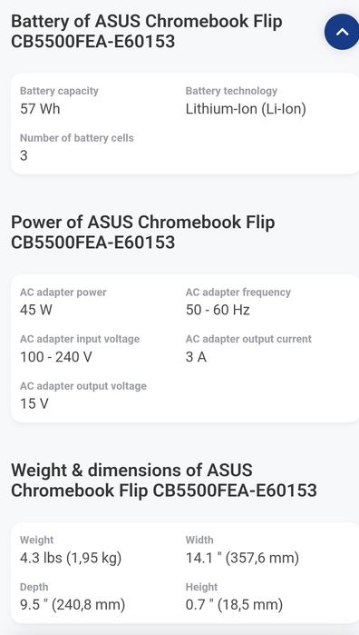 Asus ChromeBook Flip 15.6" TouchScreen CB5500FEA-E60153