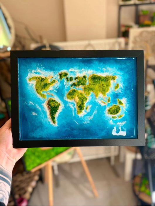 Картини с впоксидна смола и скандинавски мъх