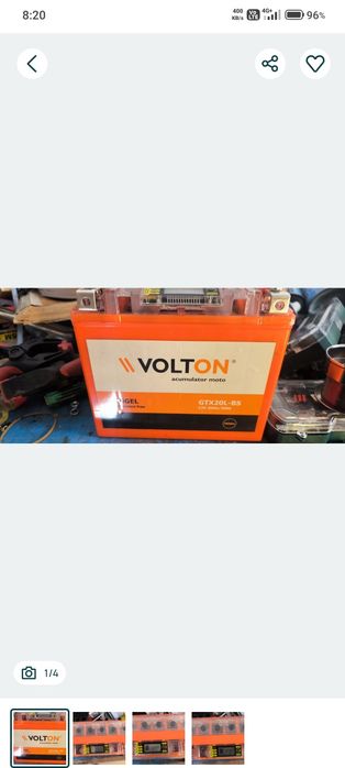 Volton gel baterie stop moto custom honda Yamaha Kawasaki  cafe racer bobber
