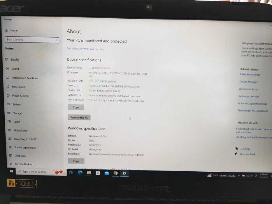 Acer Predator Helios 300 Gaming Laptop, 15.6"