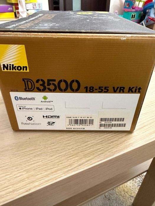 DSLR NIKON D3500 KIT FULL BOX Obiectiv NIKKOR AF-P 18-55mm f/3.5-