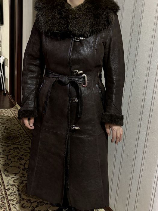 Кожанная дубленка