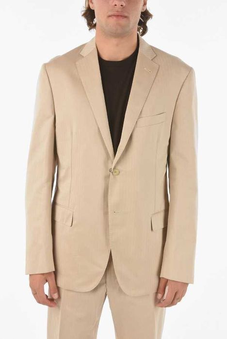 Sacou blazer clasic 52 XL de lux Corneliani bej material calitate sup