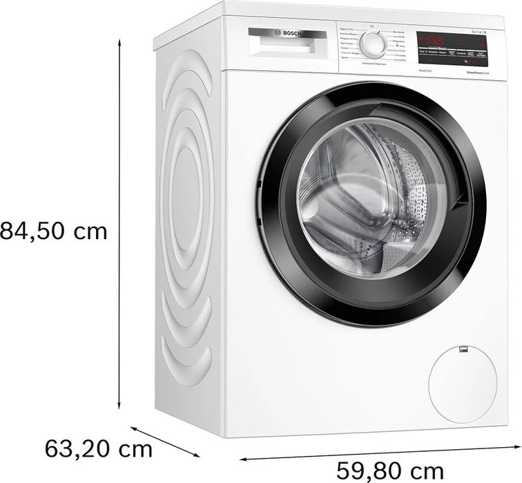 Нова инверторна перална машина Bosch Serie 6 WUU28T48, 8 кг, 1400 об/мин,