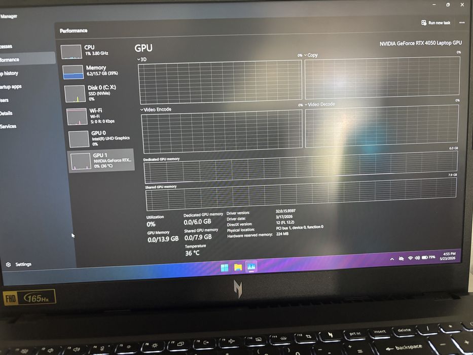 Laptop Gaming Nitro v15