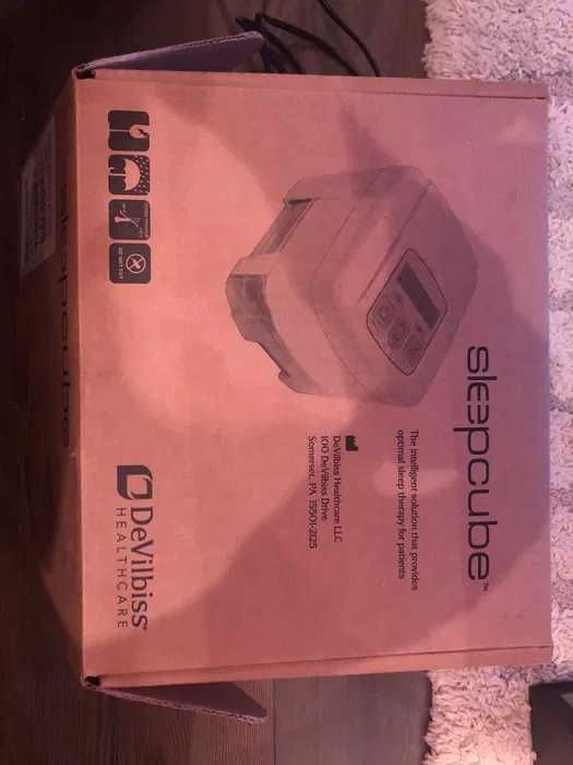 Aparat medical respirat apnee în somn Complet SLEEP CUBE fabricat în America , cutie, cărticele