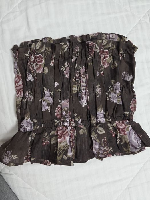 Дамски топ тип бандо на H&M - флорален принт