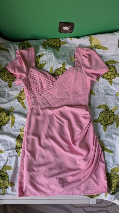 Розова къса рокля H&M