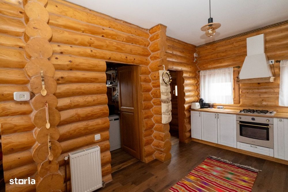 Casă premium din buștean,construită cu responsabilitate – 980 mp teren