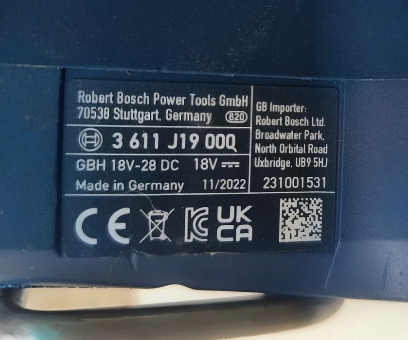 Акумулаторен перфоратор Bluetooth Bosch GBH 18V-28 D - 3,4 J,SOLO