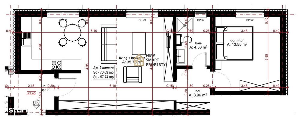 De vanzare apartamente NOI cu 2 camere Dimitrie Anghel