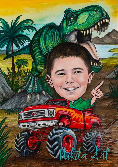 Карикатури  по поръчка, ръчно рисувани