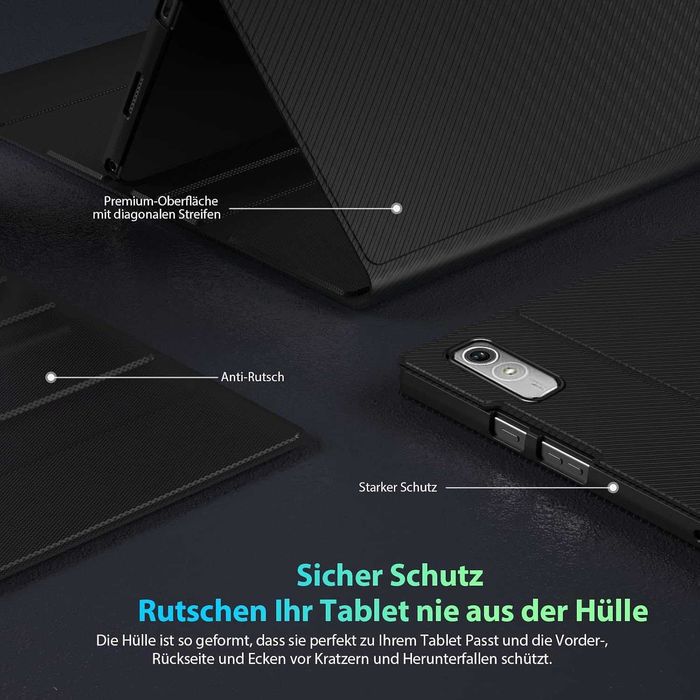 Husa cu tastatura Lenovo Tab P11 Gen 2, QWERTZ, iluminata