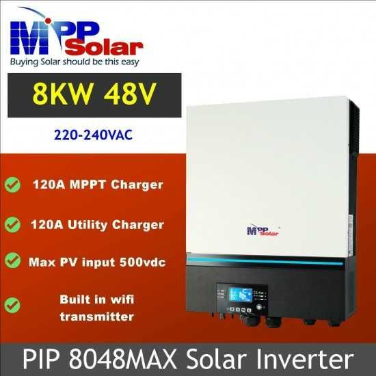 Invertor Mppsolar 8 kW – 8000W / 48V cu regulator 2 x 80A