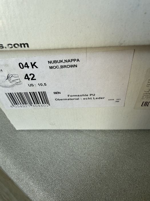 Ботинки, нубук, кожа р 42