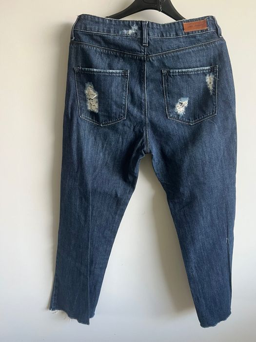 Сет/комплект памучна риза Zara с бродерии, дънки Mango premium 100% памук и памучна лимонено жълта чанта подарък