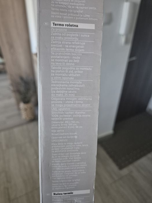 Termo roleta..100/150 cm