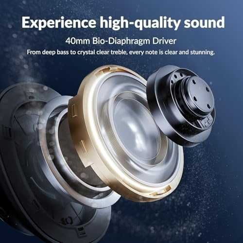 Нови TONEMAC H7 Bluetooth слушалки – ANC, 80ч, Hi-Fi, двойна връзка